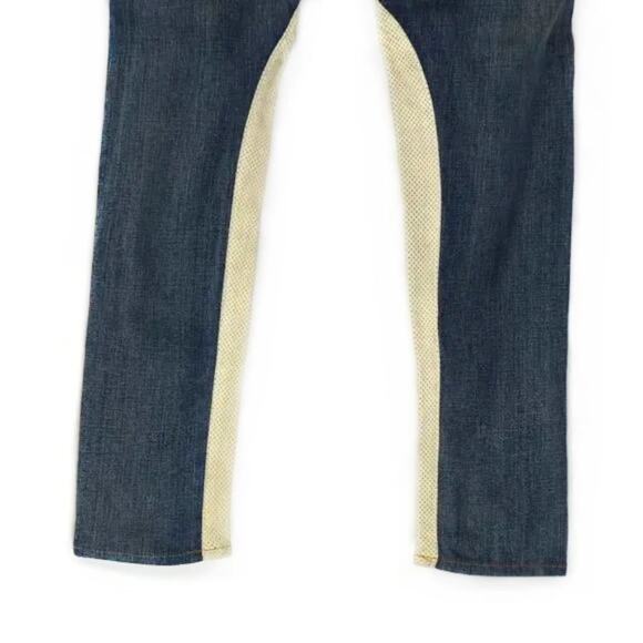 Rag & Bone Heathway Denim jeans Size 27 with lamb leather panels - Picture 8 of 10